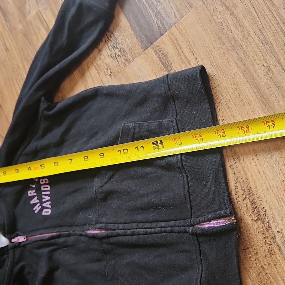 Harley-Davidson Kids Black Hoodie with Purple Lining - Picture 6 of 6